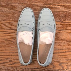 Blue Leather Tods Loafers